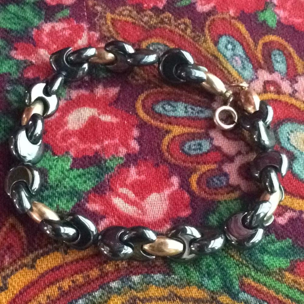 Black Hematite (aka Bloodstone) Bead Bracelet